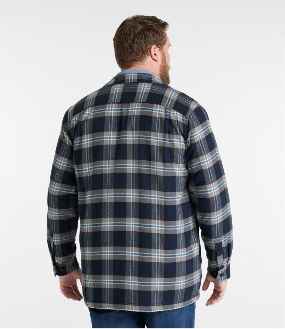 Men's Fleece-Lined Flannel Shirt, Traditional Fit L.L.Bean Premium