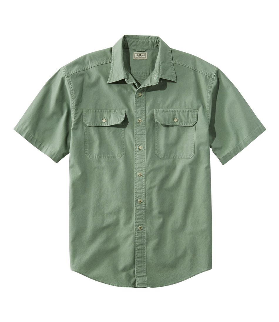 Men's Sunwashed Canvas Shirt, Traditional Fit Short-Sleeve L.L.Bean Featured
