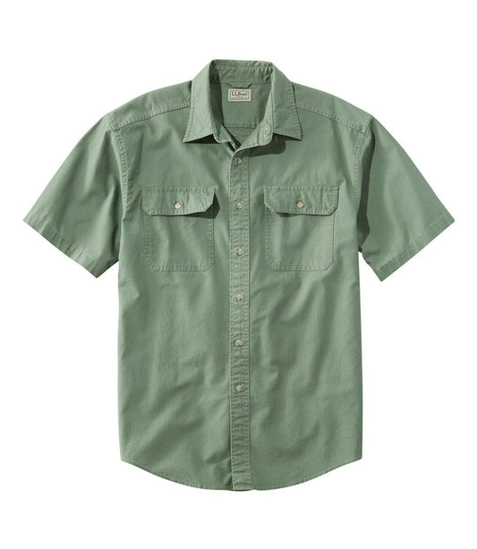 Men's Sunwashed Canvas Shirt, Traditional Fit Short-Sleeve L.L.Bean Featured