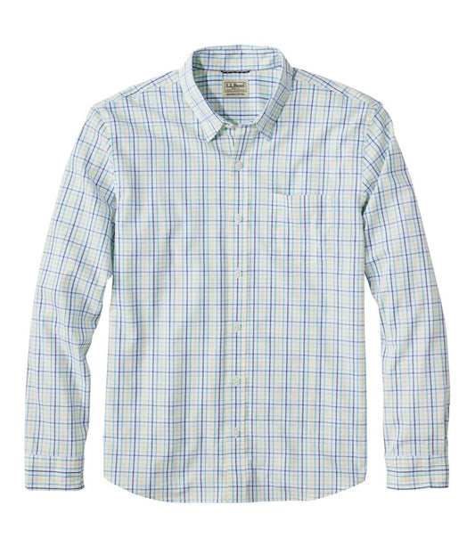 Men's Comfort Stretch Performance® Shirt, Long-Sleeve, Slightly Fitted Untucked Fit, Plaid L.L.Bean Essential