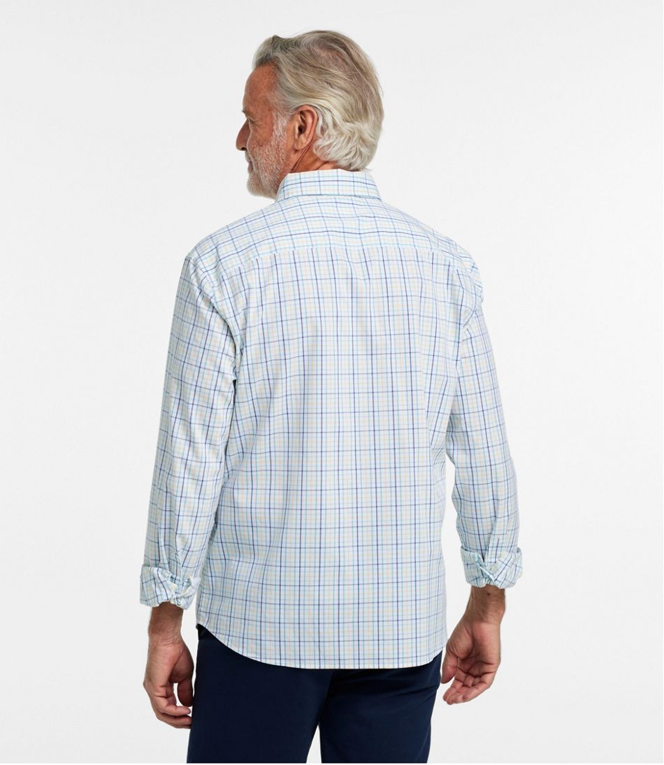 Men's Comfort Stretch Performance® Shirt, Long-Sleeve, Slightly Fitted Untucked Fit, Plaid L.L.Bean Essential