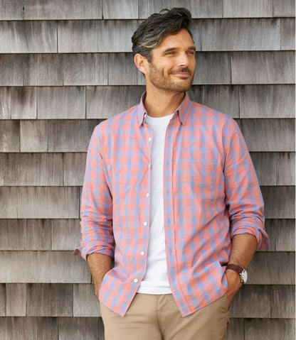 Men's Comfort Stretch Performance® Shirt, Long-Sleeve, Slightly Fitted Untucked Fit, Plaid L.L.Bean Essential