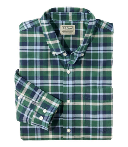 Men's Comfort Stretch® Oxford Shirt, Slightly Fitted Untucked Fit, Plaid L.L.Bean Trending