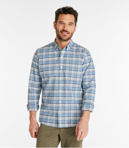 Men's Comfort Stretch® Oxford Shirt, Slightly Fitted Untucked Fit, Plaid L.L.Bean Trending