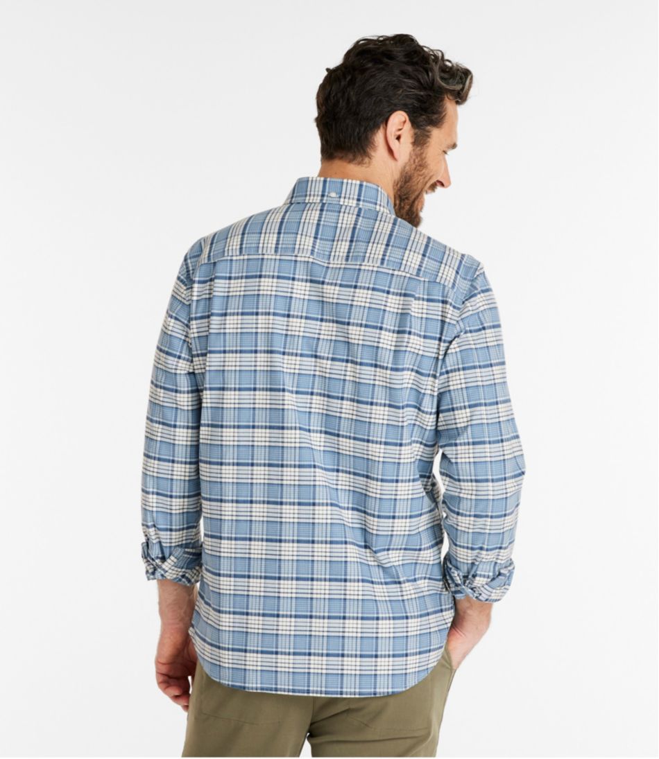 Men's Comfort Stretch® Oxford Shirt, Slightly Fitted Untucked Fit, Plaid L.L.Bean Trending