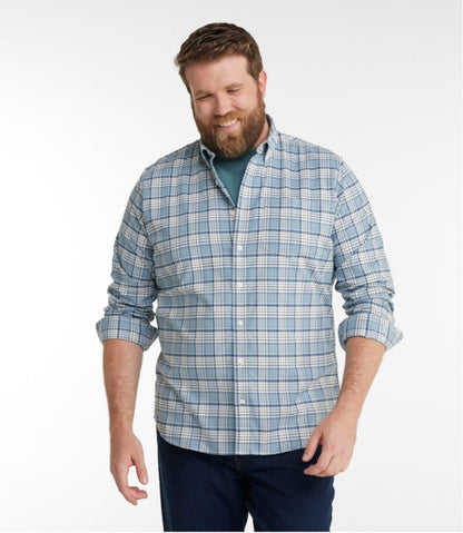 Men's Comfort Stretch® Oxford Shirt, Slightly Fitted Untucked Fit, Plaid L.L.Bean Trending