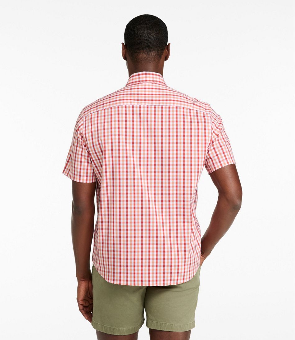 Men's Comfort Stretch Performance® Shirt, Short-Sleeve, Slightly Fitted Untucked Fit, Plaid L.L.Bean Best Seller