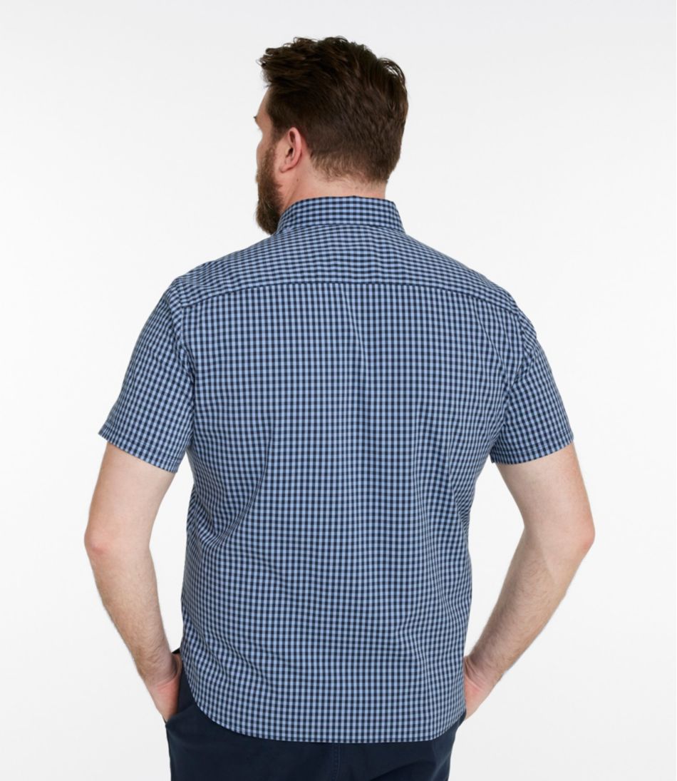 Men's Comfort Stretch Performance® Shirt, Short-Sleeve, Slightly Fitted Untucked Fit, Plaid L.L.Bean Best Seller
