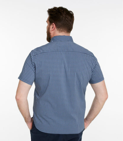 Men's Comfort Stretch Performance® Shirt, Short-Sleeve, Slightly Fitted Untucked Fit, Plaid L.L.Bean Best Seller