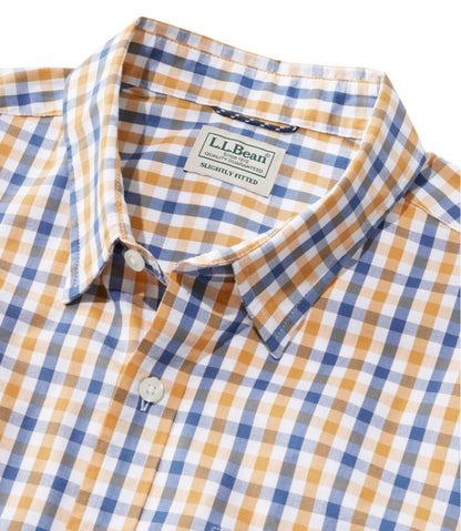 Men's Comfort Stretch Performance® Shirt, Short-Sleeve, Slightly Fitted Untucked Fit, Plaid L.L.Bean Best Seller