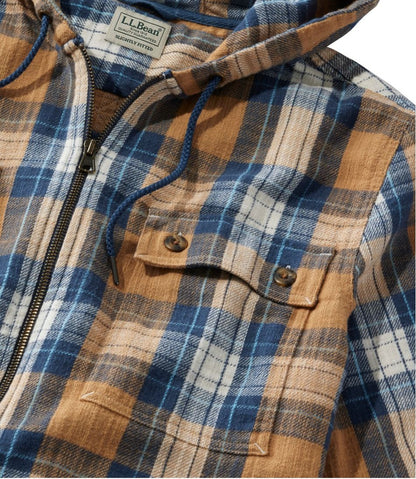 Men's 1912 Field Flannel Shirt, Hooded, Slightly Fitted Untucked Fit, Plaid L.L.Bean Essential