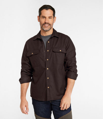 Men's Maine Guide Wool Field Shirt L.L.Bean New
