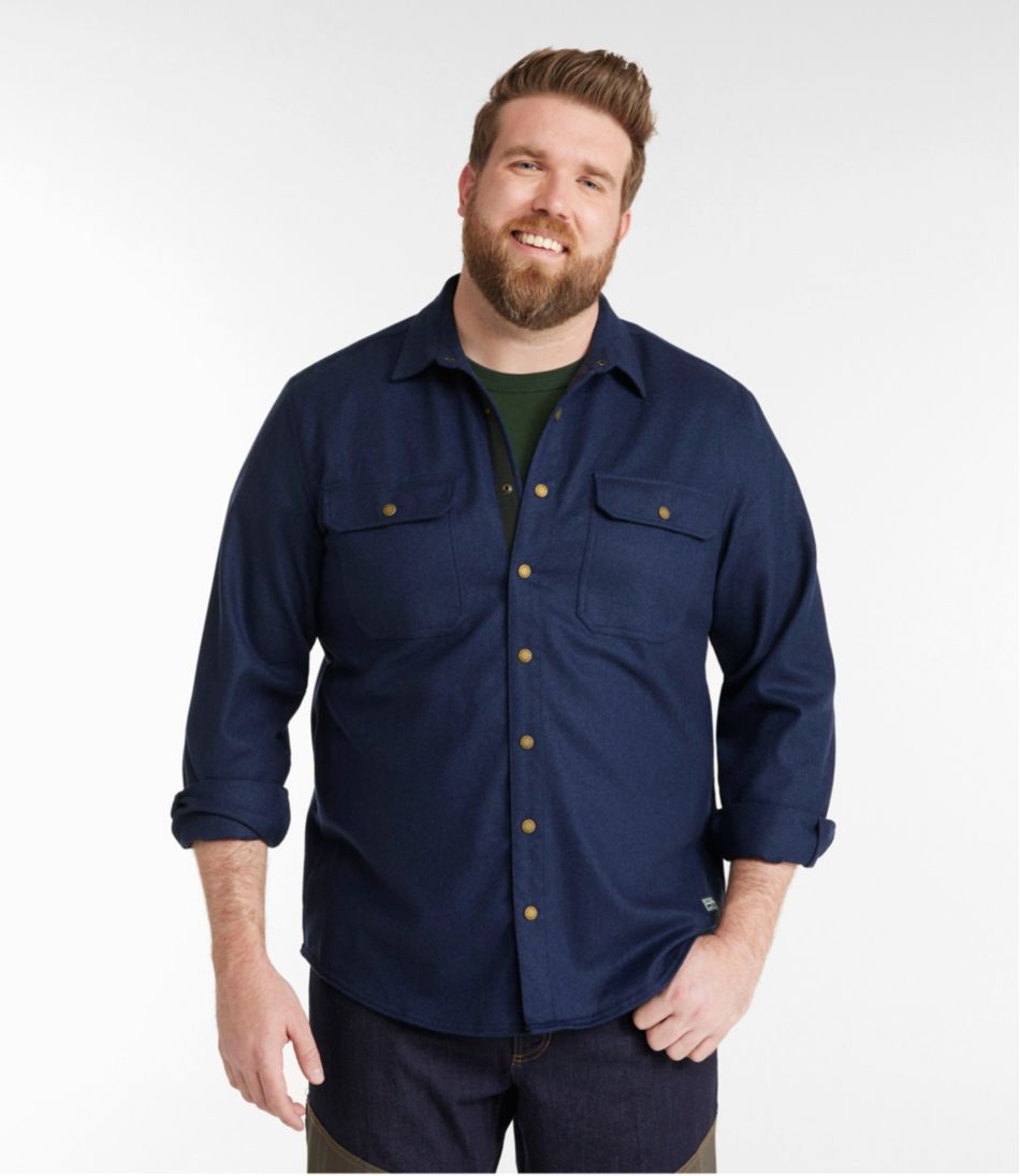 Men's Maine Guide Wool Field Shirt L.L.Bean New