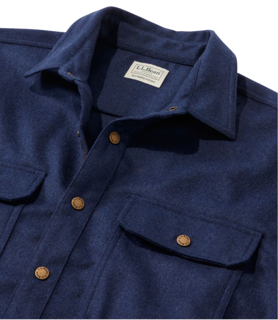 Men's Maine Guide Wool Field Shirt L.L.Bean New