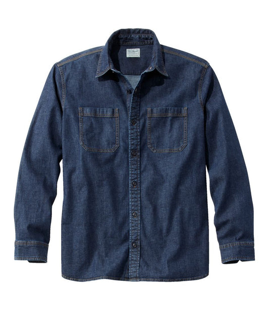 Men's BeanFlex® Denim Shirt, Traditional Untucked Fit L.L.Bean Featured