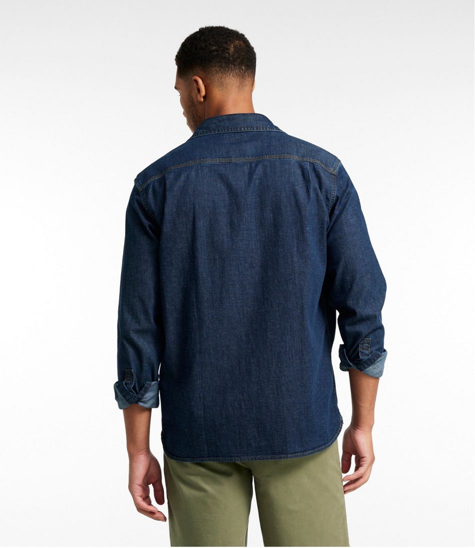 Men's BeanFlex® Denim Shirt, Traditional Untucked Fit L.L.Bean Featured