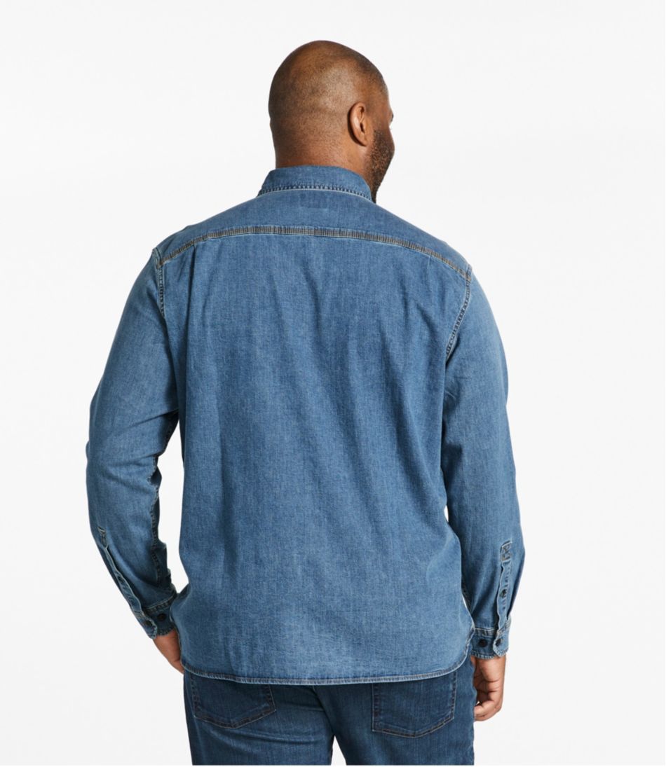 Men's BeanFlex® Denim Shirt, Traditional Untucked Fit L.L.Bean Featured