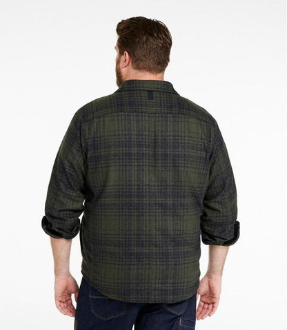 Men's Maine Guide Lightweight Lined Wool Field Shirt, Plaid L.L.Bean Popular