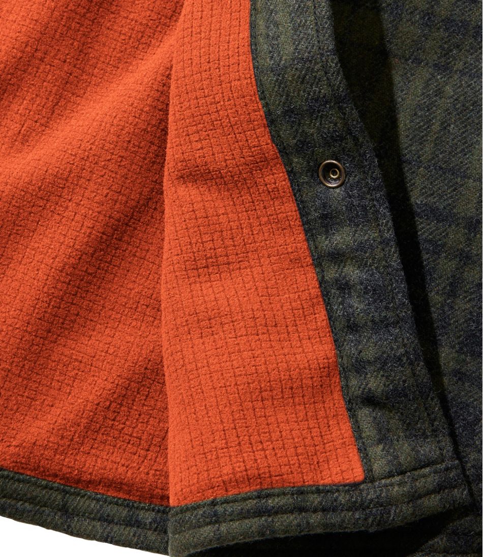 Men's Maine Guide Lightweight Lined Wool Field Shirt, Plaid L.L.Bean Popular