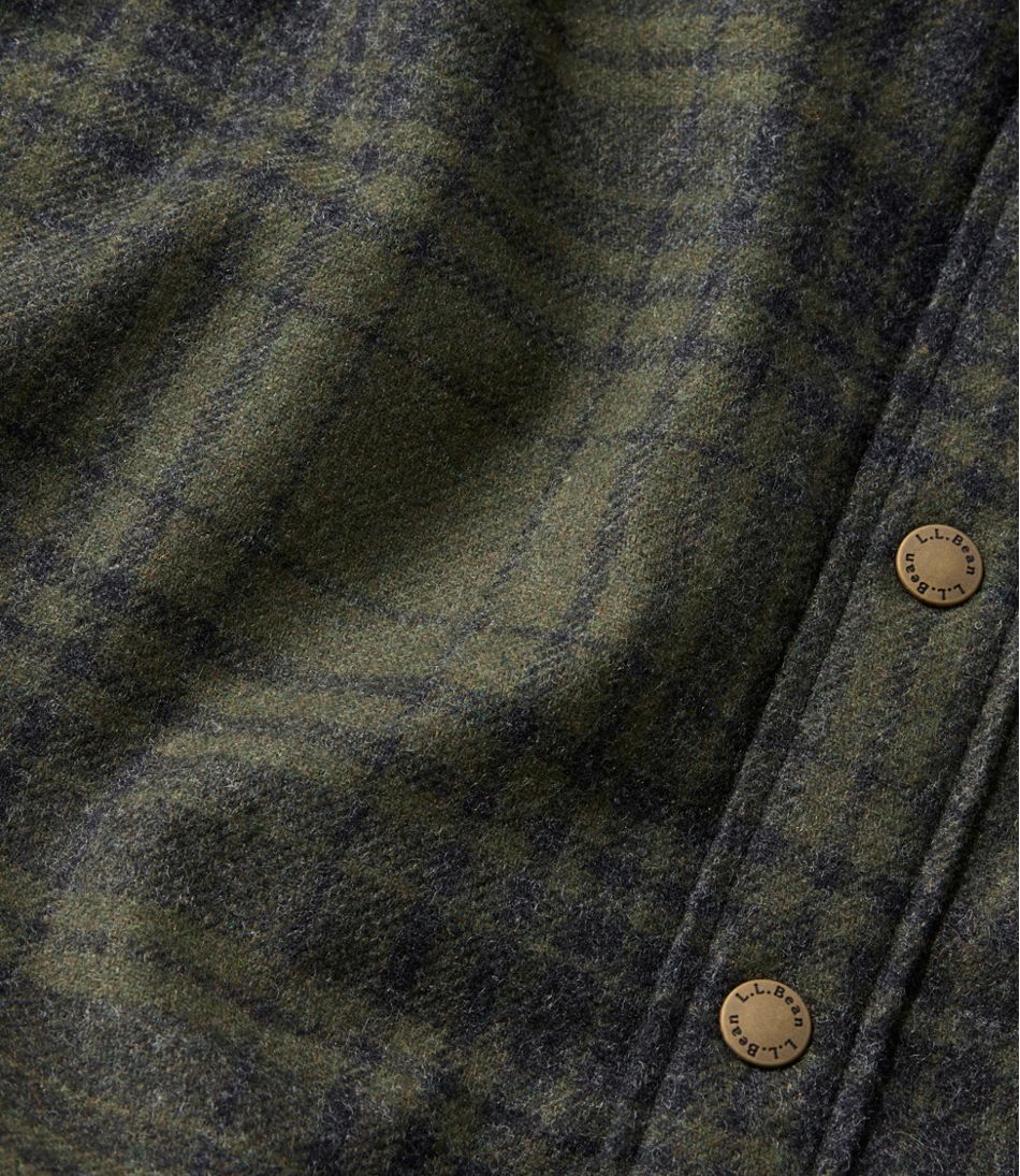 Men's Maine Guide Lightweight Lined Wool Field Shirt, Plaid L.L.Bean Popular