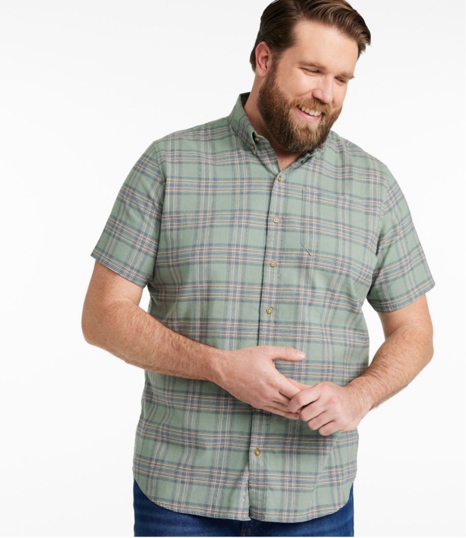 Men's Stonecoast Hemp Shirt, Short-Sleeve, Slightly Fitted Untucked Fit L.L.Bean Top Pick
