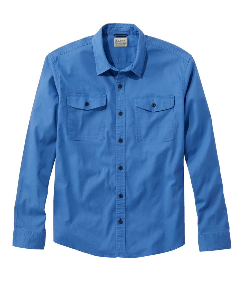 Men's Lakewashed Twill Shirt, Traditional Untucked Fit L.L.Bean Classic