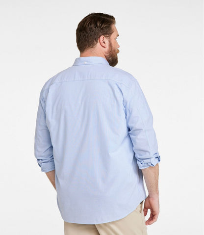 Men's Comfort Stretch Oxford Shirt, Traditional Untucked Fit, Stripe L.L.Bean Essential