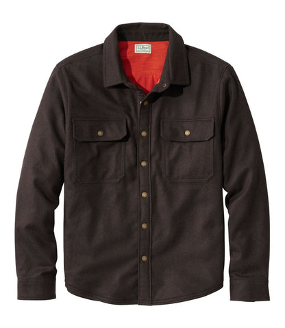 Men's Maine Guide Lightweight Lined Wool Field Shirt L.L.Bean Premium