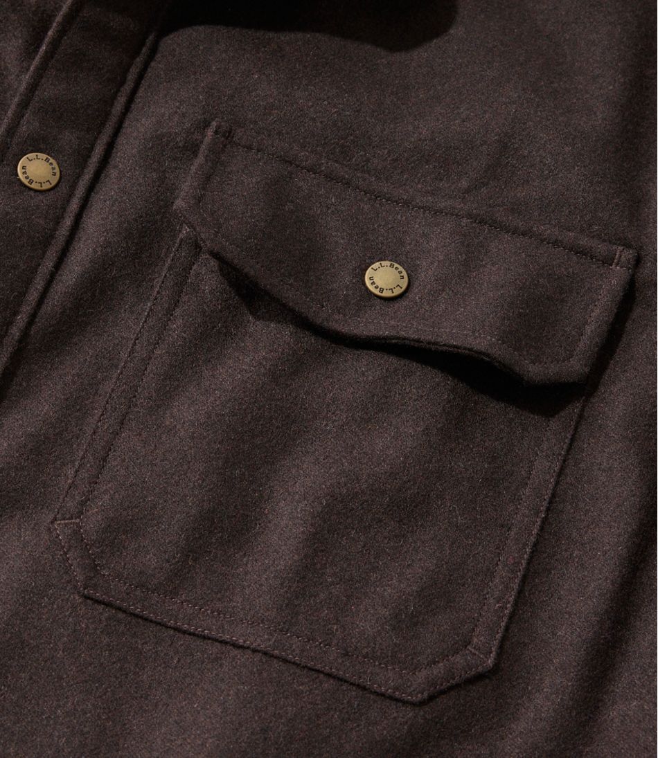 Men's Maine Guide Lightweight Lined Wool Field Shirt L.L.Bean Premium