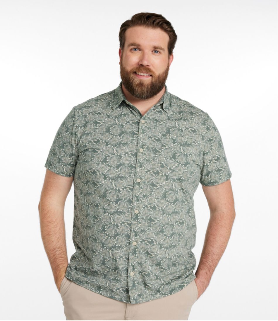 Men's Lakewashed Performance Shirts, Button-Front Shirt, Short-Sleeve, Print L.L.Bean New