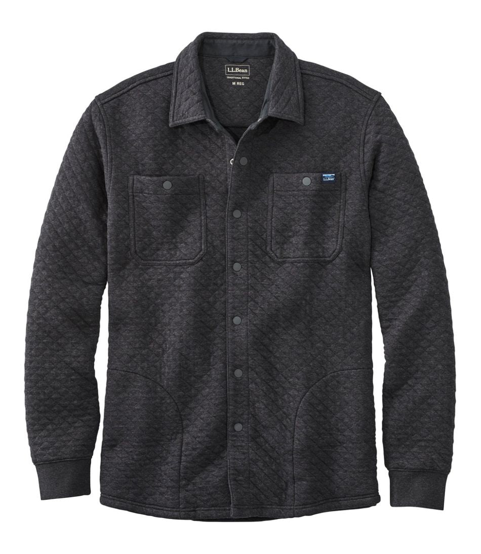 Men's Quilted Sweatshirts, Snap Overshirt L.L.Bean Featured