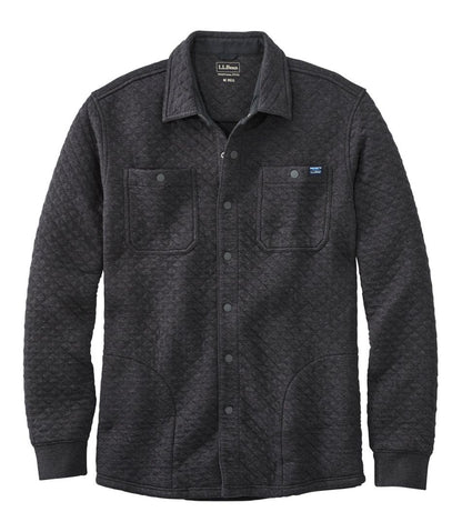 Men's Quilted Sweatshirts, Snap Overshirt L.L.Bean Featured