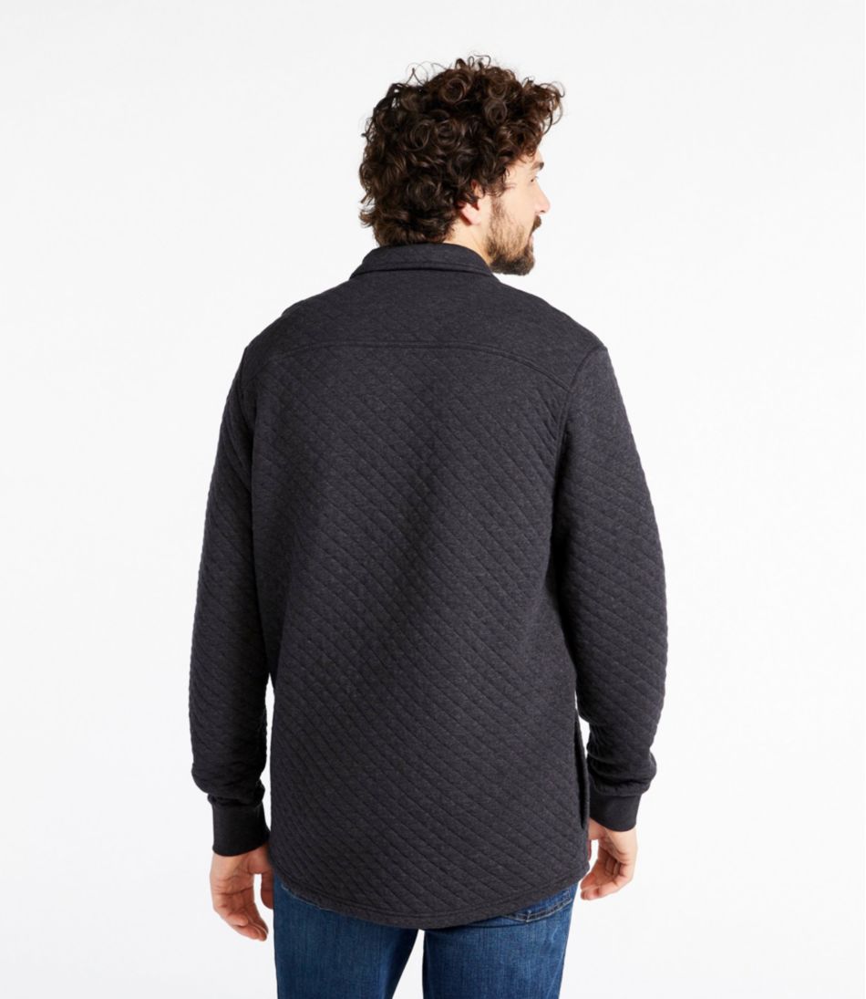 Men's Quilted Sweatshirts, Snap Overshirt L.L.Bean Featured