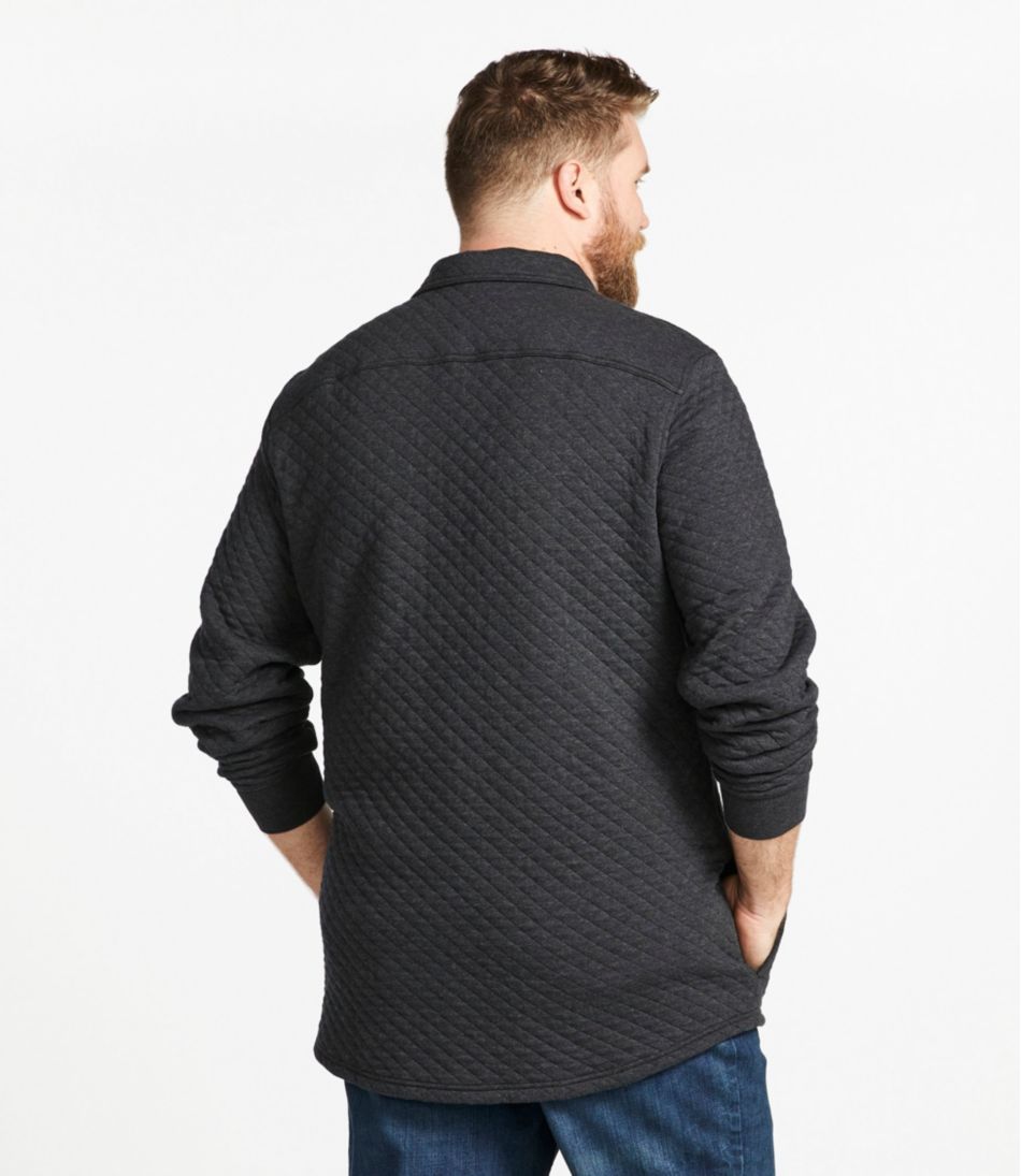 Men's Quilted Sweatshirts, Snap Overshirt L.L.Bean Featured