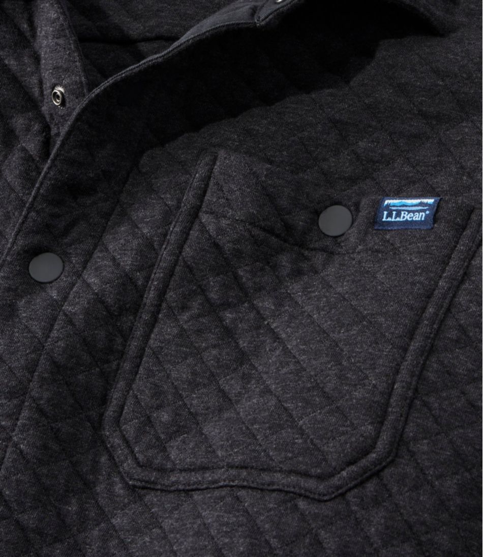 Men's Quilted Sweatshirts, Snap Overshirt L.L.Bean Featured