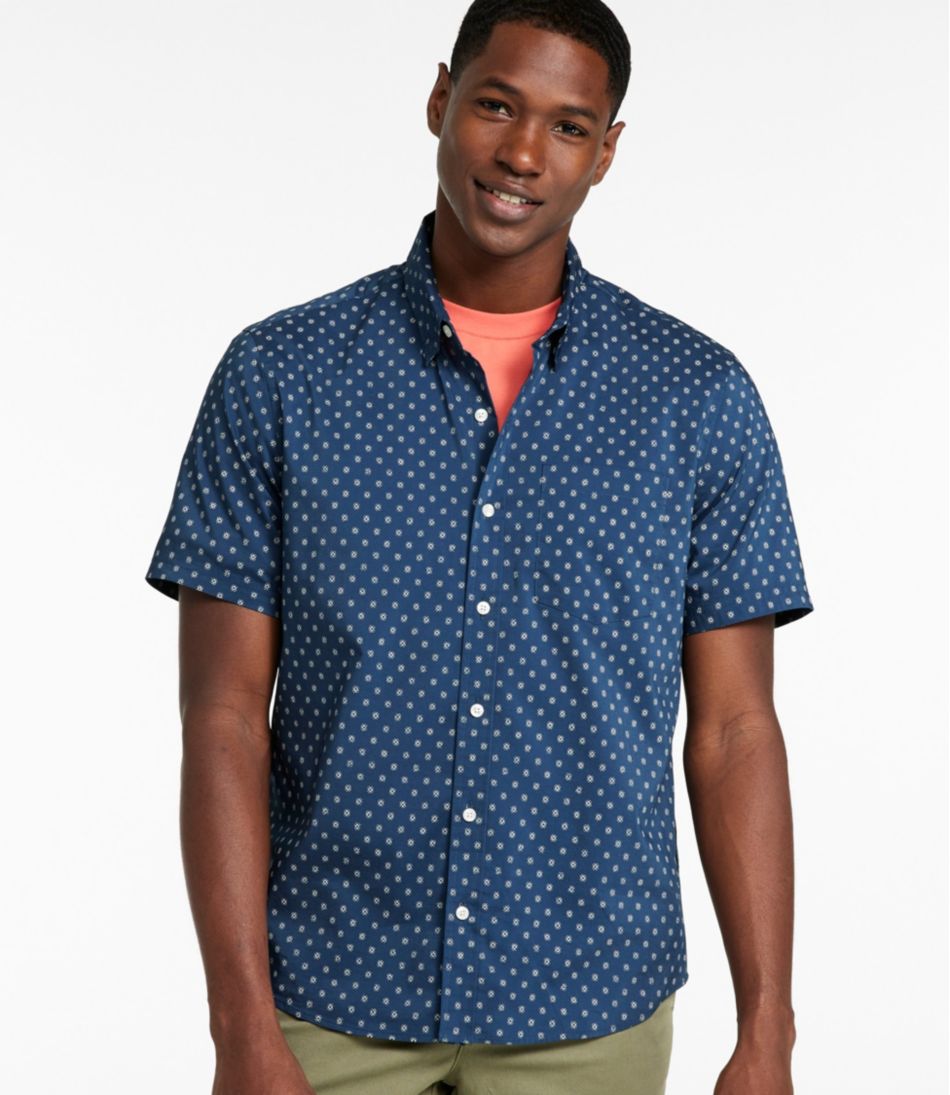 Men's Comfort Stretch Performance® Shirt, Short-Sleeve, Slightly Fitted Untucked Fit, Print L.L.Bean Popular