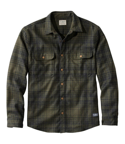 Men's Maine Guide Lightweight Wool Field Shirt, Plaid L.L.Bean Top Pick