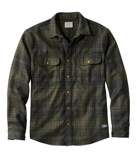 Men's Maine Guide Lightweight Wool Field Shirt, Plaid L.L.Bean Top Pick