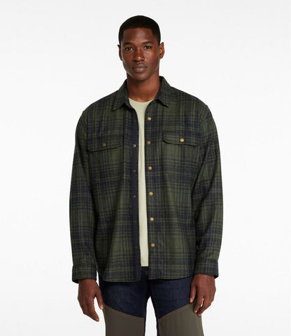 Men's Maine Guide Lightweight Wool Field Shirt, Plaid L.L.Bean Top Pick