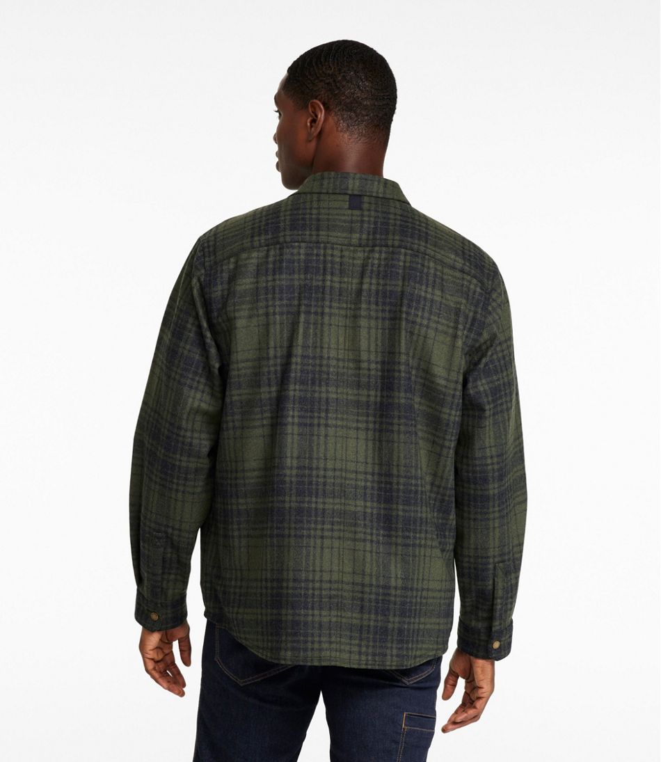 Men's Maine Guide Lightweight Wool Field Shirt, Plaid L.L.Bean Top Pick