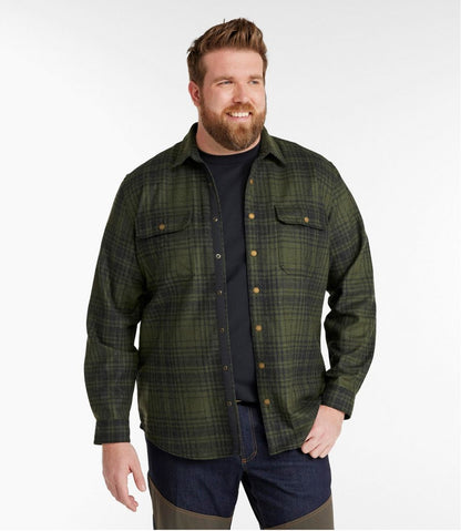 Men's Maine Guide Lightweight Wool Field Shirt, Plaid L.L.Bean Top Pick