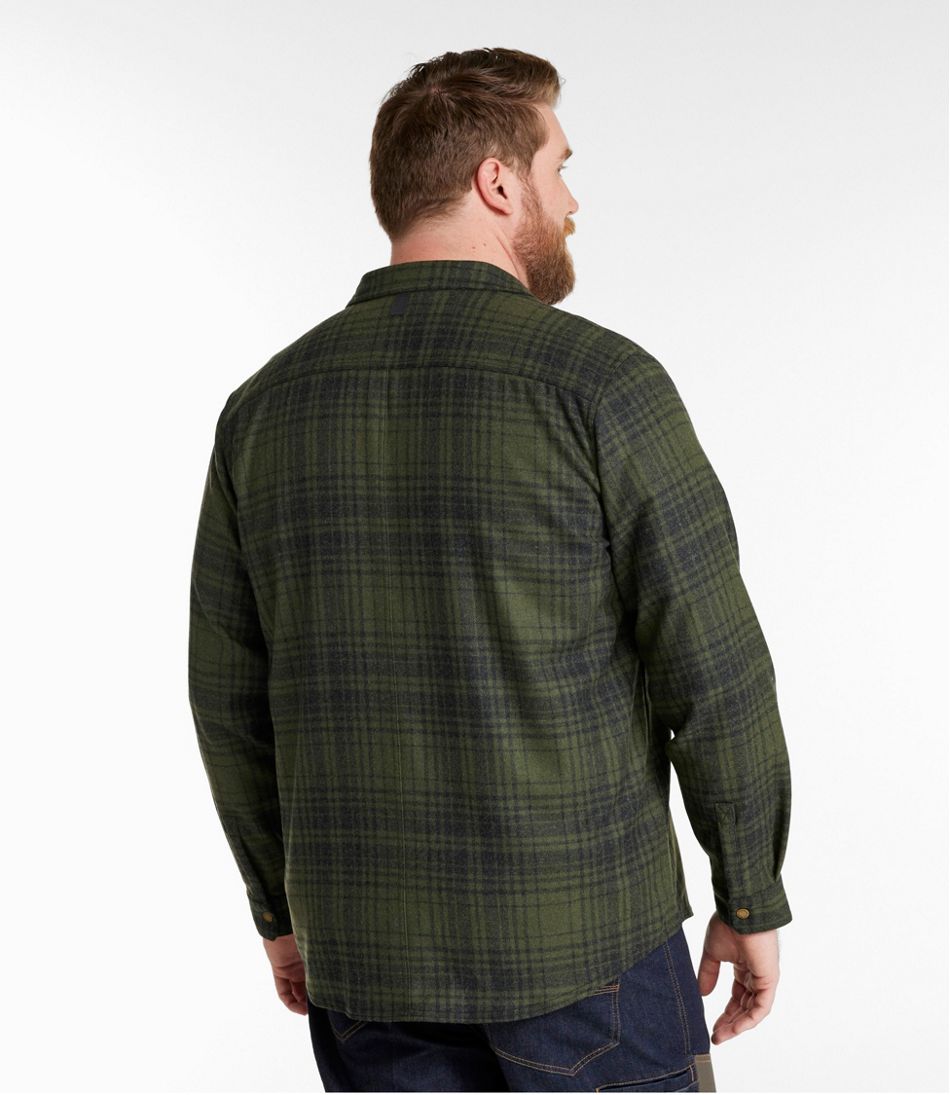 Men's Maine Guide Lightweight Wool Field Shirt, Plaid L.L.Bean Top Pick