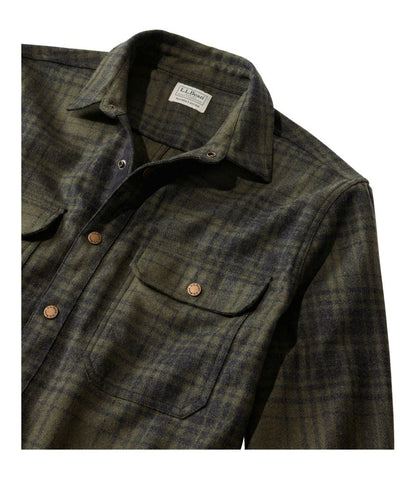Men's Maine Guide Lightweight Wool Field Shirt, Plaid L.L.Bean Top Pick