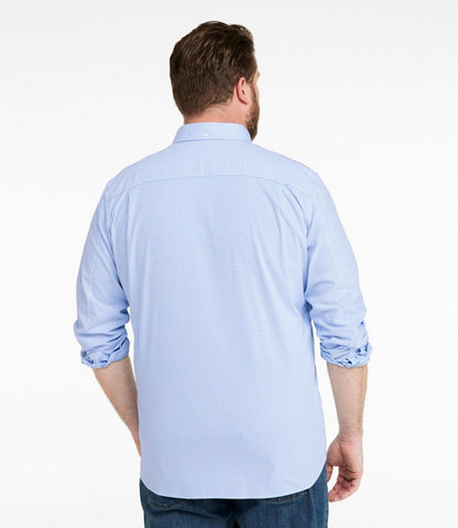 Men's Comfort Stretch Oxford Shirt, Slightly Fitted Untucked Fit, Stripe L.L.Bean Recommended