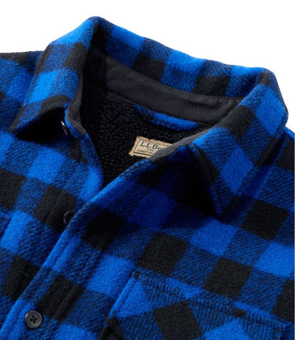Men's Maine Guide Sherpa Lined Wool Shirt L.L.Bean Essential