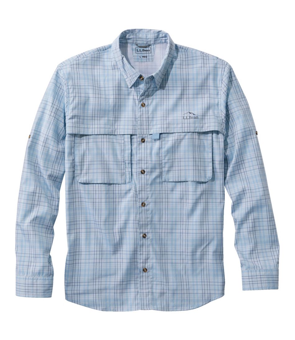 Men's Tropicwear Shirt, Plaid Long-Sleeve L.L.Bean New