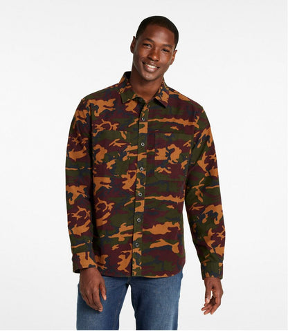 Men's Bean's Moleskin Shirt, Slightly Fitted Untucked Fit, Print L.L.Bean Featured