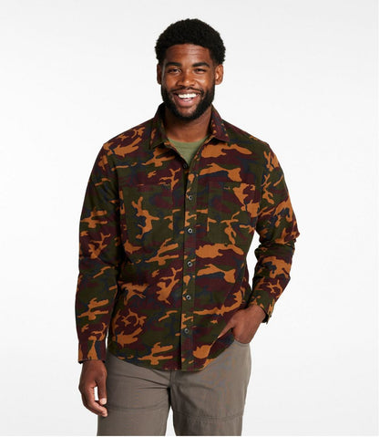 Men's Bean's Moleskin Shirt, Slightly Fitted Untucked Fit, Print L.L.Bean Featured