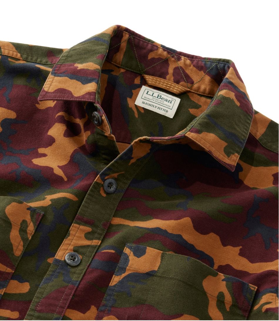 Men's Bean's Moleskin Shirt, Slightly Fitted Untucked Fit, Print L.L.Bean Featured