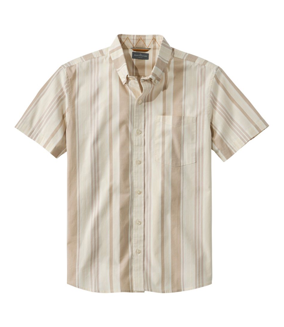 Men's Signature Stretch Poplin Shirt, Short-Sleeve, Slim Fit L.L.Bean Best Seller